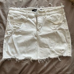 Express white denim skirt